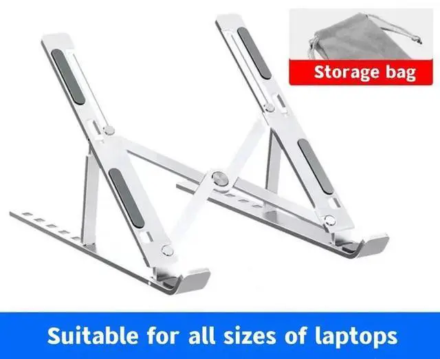 Main image of Aluminum Laptop Stand 6-Level Adjustable Foldable Ventilated Base Compatible With Laptops Tablets Up To 17 Inch Ergonomic Cooling Bracket 2.15in 17.3 inch Notebook Holder Accessories-green-8LBZ9