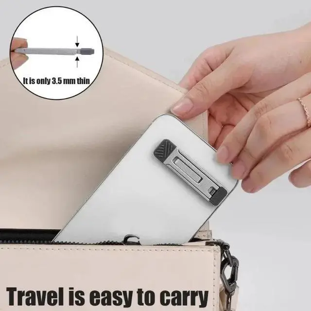 Alt view image 7 of 7 - Red Folding Holder Zinc Alloy + Silicone 3 Height Adjustment Notebook Bracket for Macbook Phone Tablets Portable Laptop Stand LAPST-0102-Red-K4DT3