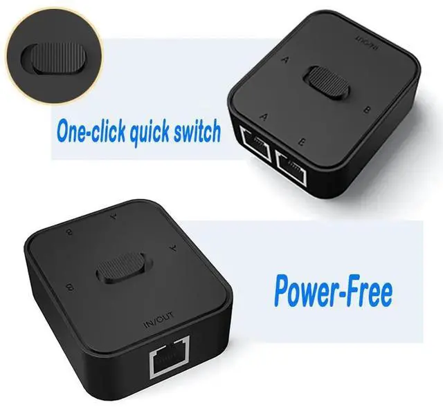 Alt view image 5 of 7 - Orange 1000Mbps 2 Port Gigabit Network Switch 1 In 2 Out RJ45 Switch Network Adapter RJ45 Splitter Cable Extender for PC Laptop TV Box RJ45GB2 RJ45G-CJ01-Orange-Z2JW5
