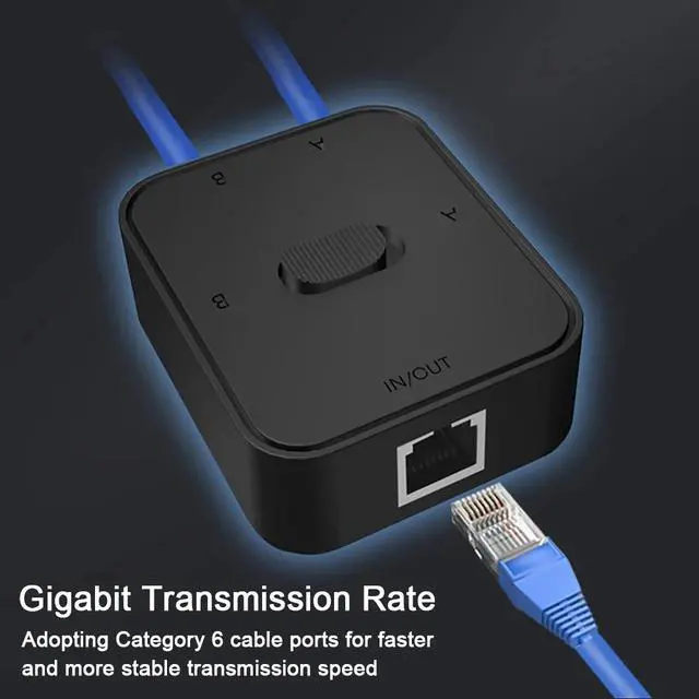 Alt view image 7 of 7 - Orange 1000Mbps 2 Port Gigabit Network Switch 1 In 2 Out RJ45 Switch Network Adapter RJ45 Splitter Cable Extender for PC Laptop TV Box RJ45GB2 RJ45G-CJ01-Orange-Z2JW5