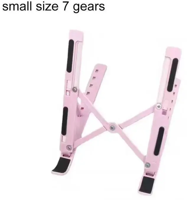 Main image of Pink Open Frame Heat Dissipation Non-Slip Feet Fits 10-17.3 Inch Computers Travel Friendly ABS Compact Desk Support 10-Level Angle Tuning NBSTD-K703-Pink-RWKEV