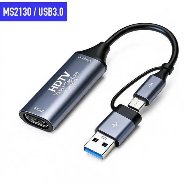 Main image of MS2130 Type C USB3.0 Capture Card 4K/30Hz HDTV Video Grabber 1080@60Hz Game Recording Live Streaming Broadcast for PS4/5 Xbox GOLD MS213-CJ01-GOLD-U5JME