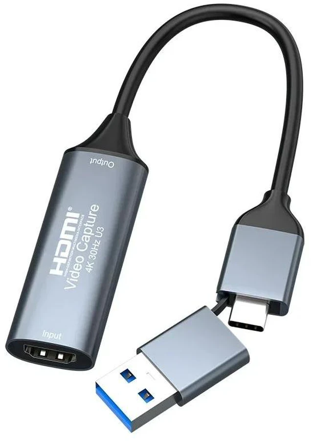 Alt view image 3 of 7 - Red Capture Card HDMI to USB Type-C 4K 30Hz Game Grabber for Switch Xbox PS4 PS5 Laptop PC Live Streaming Recording USB 3.0 Video VCCXX-4K02-Red-8TKNM