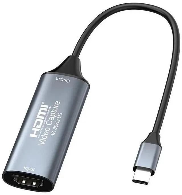 Main image of Blue 4K 30Hz Game Grabber for Switch Xbox PS4 PS5 Laptop PC Live Streaming Recording USB 3.0 Video Capture Card HDMI to USB Type-C VCCXX-4K04-Blue-YLUQL