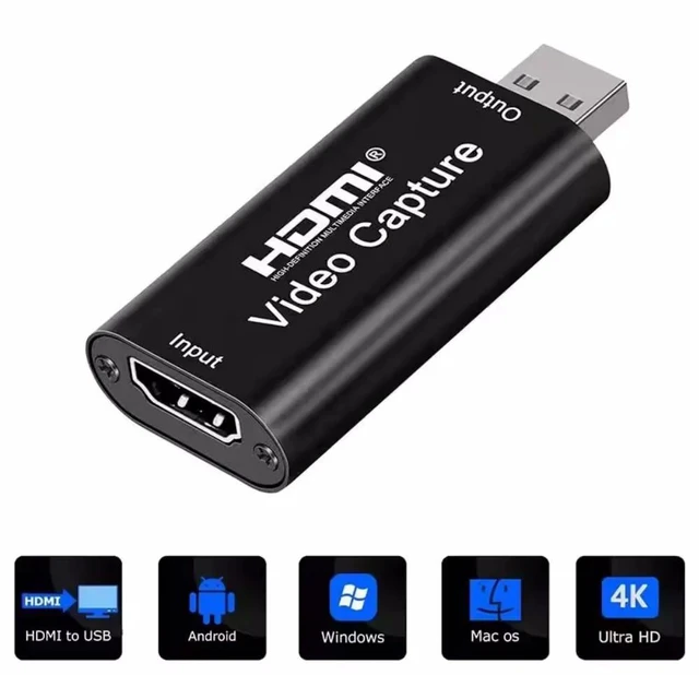 Alt view image 2 of 7 - WHITE USB 3.0 HDMI Video Capture Card 4K 1080P 60Hz YUV Output Compatible with DSLR Camcorder Action Camera for Live Streaming Gaming VCAP-HD01-WHITE-VBB84