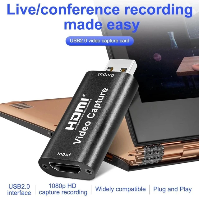Alt view image 3 of 7 - WHITE USB 3.0 HDMI Video Capture Card 4K 1080P 60Hz YUV Output Compatible with DSLR Camcorder Action Camera for Live Streaming Gaming VCAP-HD01-WHITE-VBB84