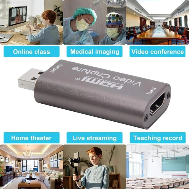 Alt view image 5 of 7 - WHITE USB 3.0 HDMI Video Capture Card 4K 1080P 60Hz YUV Output Compatible with DSLR Camcorder Action Camera for Live Streaming Gaming VCAP-HD01-WHITE-VBB84