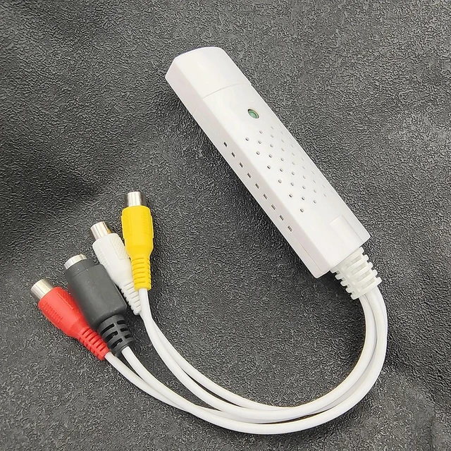 Alt view image 2 of 7 - WHITE Compact USB 2.0 Video Capture Card RCA AV Input Audio Video Converter Windows PC Desktop Real Time DVR Adapter VIDCX-V201-WHITE-PMF6J