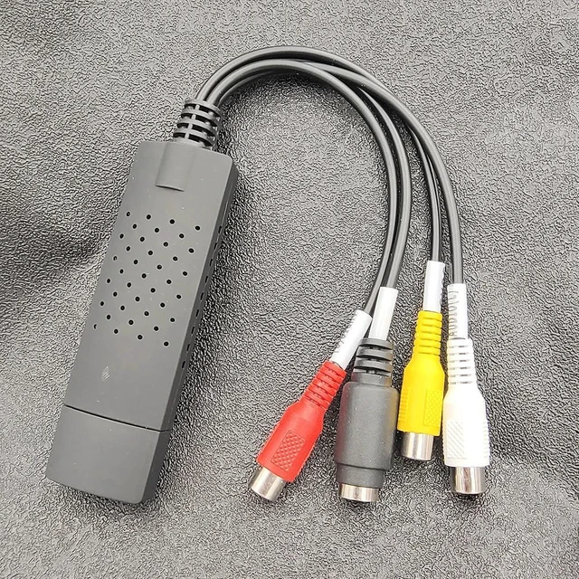 Alt view image 7 of 7 - WHITE Compact USB 2.0 Video Capture Card RCA AV Input Audio Video Converter Windows PC Desktop Real Time DVR Adapter VIDCX-V201-WHITE-PMF6J