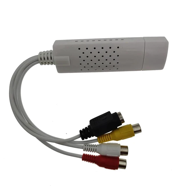 Alt view image 6 of 7 - WHITE USB Video Capture Device RCA Digital Adapter Supports Win10 Direct Audio Video Conversion Without External Sound Card VCAPX-A101-WHITE-NNRAY