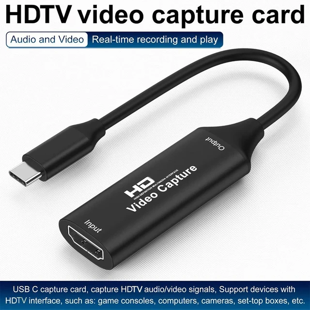 Alt view image 2 of 7 - Black USB C Video Grabber Box HDMI to USB C 2.0 4K Input 1080P Output PS4 Xbox Switch PC Laptop Game Capture Device VGCB-XY01-black-STEY8