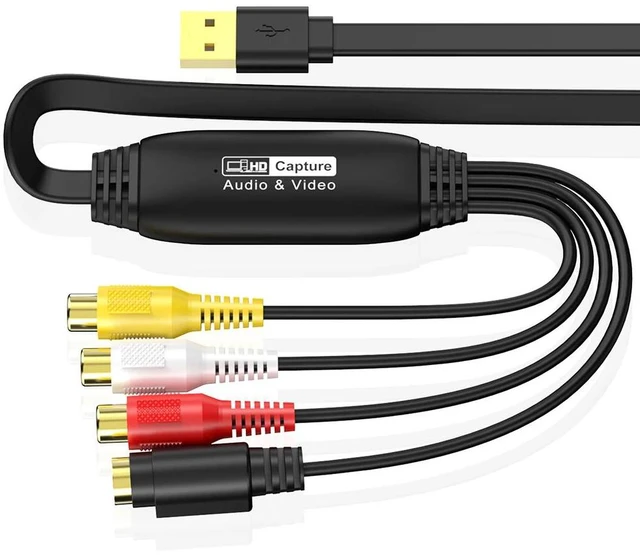 Alt view image 2 of 7 - GOLD USB2.0 Video Capture Card VHS TV DVD VCR Audio Capture Adapter RCA to USB Video Converter 1080P for Mac PC USB2.0-1080P USB2.-1001-GOLD-ULASJ