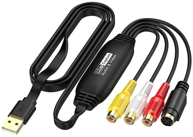 Main image of GOLD USB2.0 Video Capture Card VHS TV DVD VCR Audio Capture Adapter RCA to USB Video Converter 1080P for Mac PC USB2.0-1080P USB2.-1001-GOLD-ULASJ