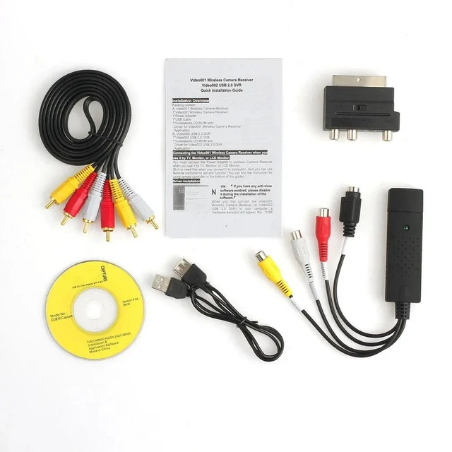Alt view image 7 of 7 - Orange Card RCA S-Video NTSC PAL 720x480 Windows 10 8 7 XP Analog to Digital Converter for VHS Camcorder AV Digital Capture VHSR-CD13-orange-7T9GM