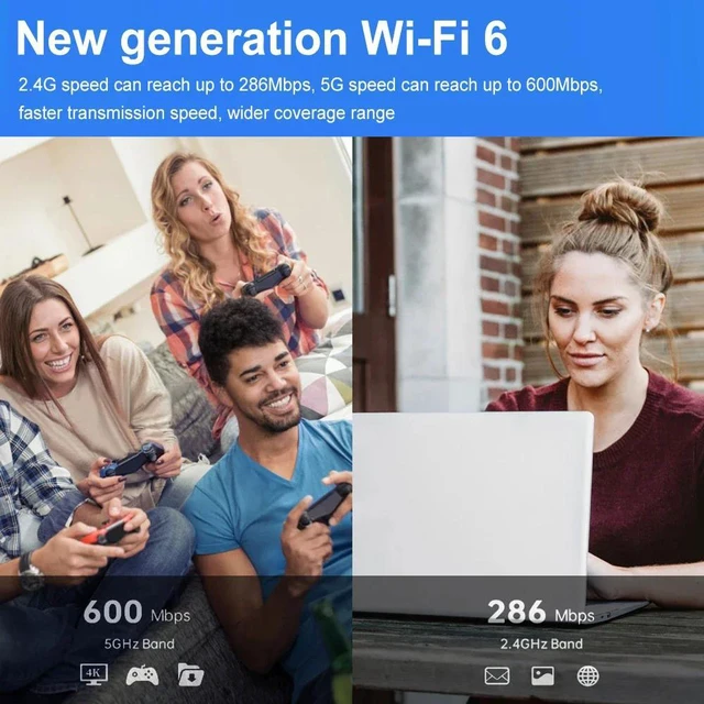 Alt view image 4 of 7 - Black USB WiFi 6 Network Adapter 900Mbps Dual Band 2.4G 5GHz Bluetooth 5.4 Windows 10 11 Plug and Play Wireless Dongle AX90-BT01 AX90X-BT01-black-BFSN3