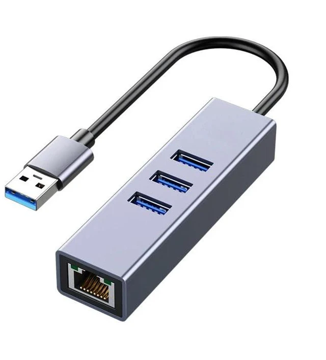 Main image of Silver Ethernet Adapter RTL8153 1000Mbps RJ45 to USB 3.0 Network Card for MacBook Laptop Computer USB3E-8153 USB 3.0 Gigabit USB3E-8102-Silver-56BVU