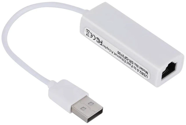 Alt view image 7 of 7 - WHITE USB 2.0 to RJ45 Ethernet Network Adapter 10/100Mbps Fast Ethernet Card for PC Laptop Macbook Windows 7 8 10 RTL8152B RTL81-CJ01-WHITE-Y3UJU