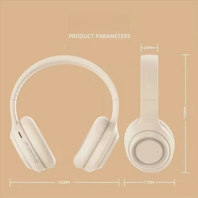 Alt view image 7 of 7 - Khaki 8Hr Battery HD Mic TF AUX Support Sports Gaming Active Noise Cancellation Over-Ear Wireless Bluetooth Headphones Bluetooth 5.0 BTWHX-A103-khaki-2JGER