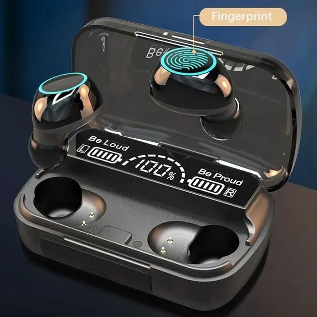 Alt view image 4 of 6 - TWS Wireless Earbuds Bluetooth 5.3 IPX7 Waterproof 20mm Drivers 1000mAh Case For All Smartphones Active Noise Cancellation Sports Headset Black EARB-BK01-black-UFBDP