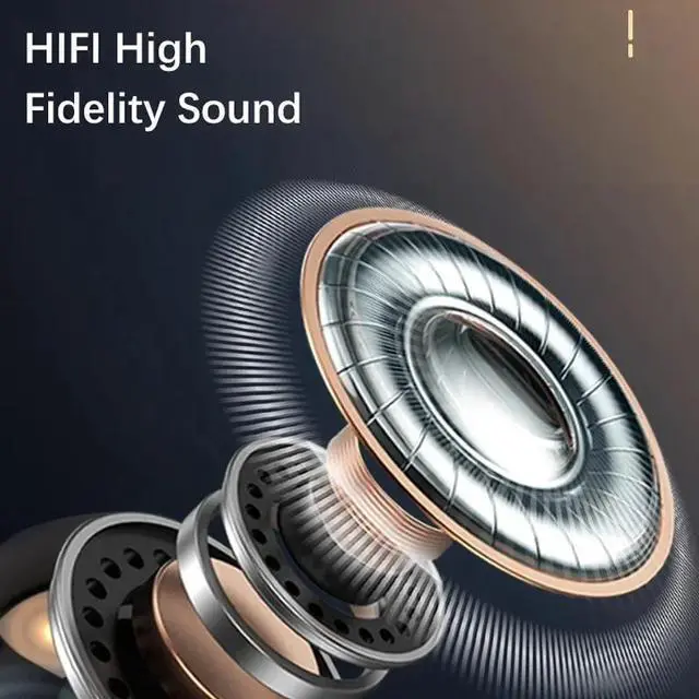 Alt view image 5 of 6 - TWS Wireless Earbuds Bluetooth 5.3 IPX7 Waterproof 20mm Drivers 1000mAh Case For All Smartphones Active Noise Cancellation Sports Headset Black EARB-BK01-black-UFBDP