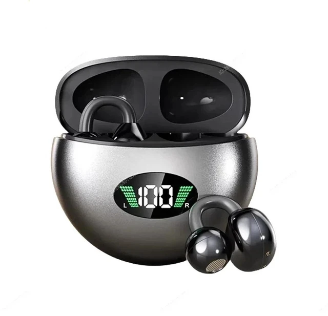 Main image of Black Clip-on Q71 Earphone High Sound for Xiaomi Earbuds LED Display Headphones Music Sports Headset Q71T-00 Wireless Bluetooth Earphones Q71TX-0002-black-GXAKL