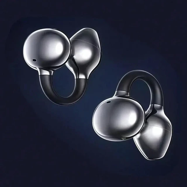 Alt view image 7 of 7 - Black TWS Bluetooth Earbuds V5.3 Wireless Ear Clip Headphones with Charging Case Compatible with iOS Android Built-in Mic Voice Assistant NFC BTWC-EA01-black-5RD56