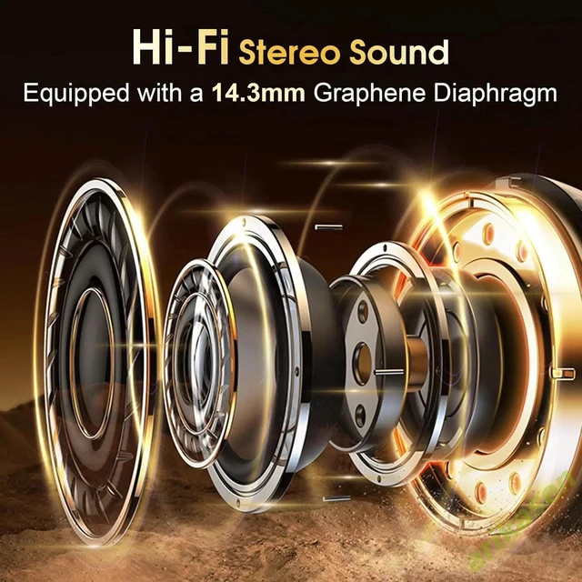 Alt view image 4 of 7 - Black Earbuds 75hrs Sport Headphones with Noise Cancelling Mic IPX7 Waterproof Earphone for Workout/Running, Hi-Fi Deep Bass Stereo BT53-75IP Bluetooth 5.3 Wireless BT53X-7502-black-W6BBH