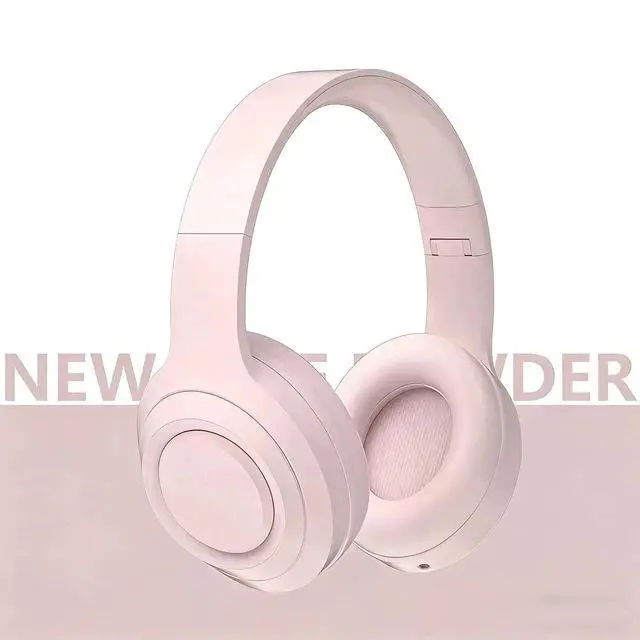 Main image of Pink Headphones Bluetooth 5.0 8Hr Battery HD Mic TF AUX Support Sports Gaming Active Noise Cancellation Over-Ear Wireless Bluetooth BTWHX-A102-Pink-PRG3N
