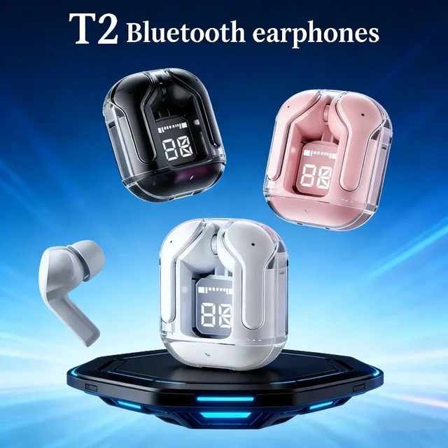 Alt view image 4 of 7 - Pink with All Phones Low Latency Mode Silicone Pad Earphones Bluetooth 5.3 1200mAh Case Built-in Mic HiFi Stereo Compatible TWSG-XC05-Pink-AK4G2
