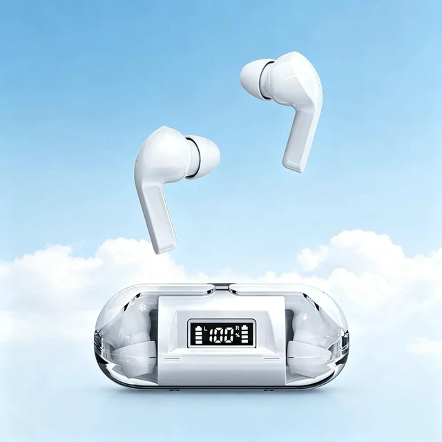 Alt view image 2 of 7 - Green Bluetooth 5.3 Chip, LED Power Display, IPX7 Waterproof Touch Controls for Phone Gaming Wireless Earphones featuring TWSB-AC02-green-XAUAZ