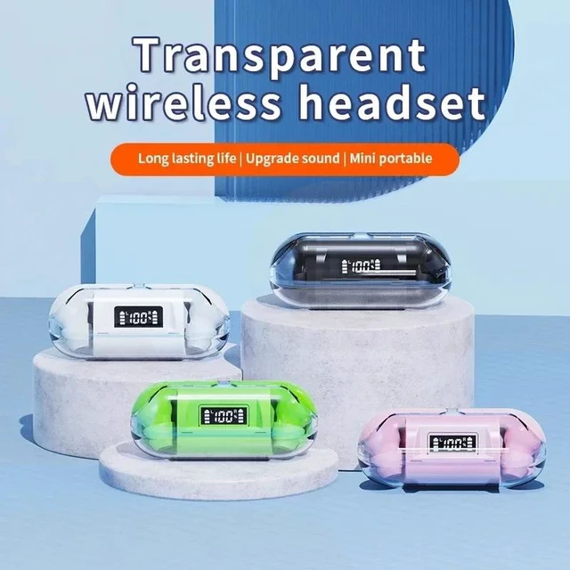 Alt view image 4 of 7 - Green Bluetooth 5.3 Chip, LED Power Display, IPX7 Waterproof Touch Controls for Phone Gaming Wireless Earphones featuring TWSB-AC02-green-XAUAZ
