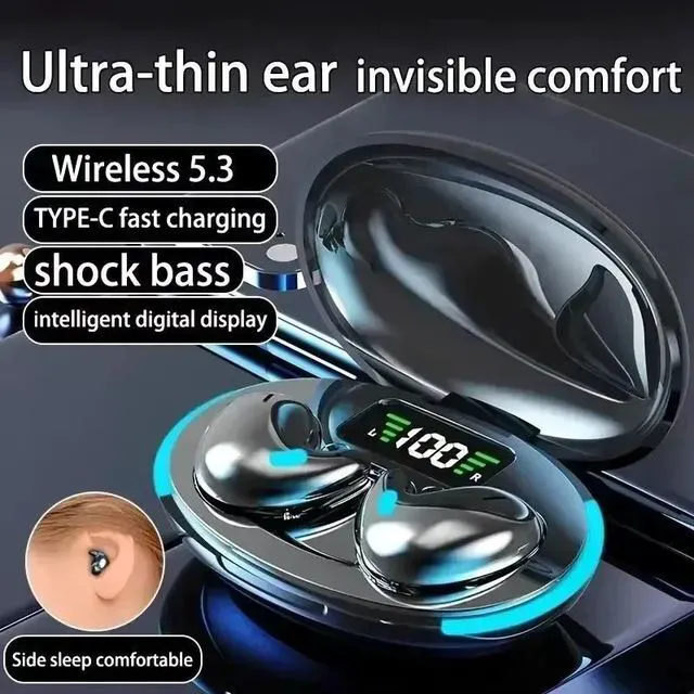 Alt view image 3 of 7 - PURPLE with iOS Android Smartphones Tablets Active Noise Cancelling Sport Gaming Headset Ergonomic Bluetooth Earbuds 5.3 IPX5 Waterproof 350mAh Case Compatible EARB-BT04-PURPLE-82G5W