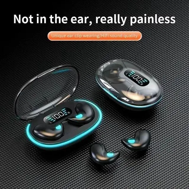 Alt view image 4 of 7 - PURPLE with iOS Android Smartphones Tablets Active Noise Cancelling Sport Gaming Headset Ergonomic Bluetooth Earbuds 5.3 IPX5 Waterproof 350mAh Case Compatible EARB-BT04-PURPLE-82G5W
