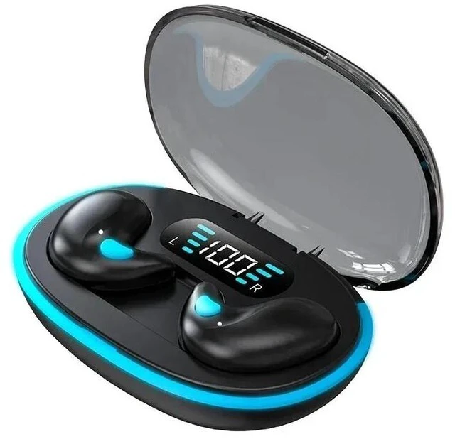 Main image of Black 350mAh Case Compatible with iOS Android Smartphones Tablets Active Noise Cancelling Sport Gaming Headset Lightweight Bluetooth Earbuds 5.3 IPX5 Waterproof EARB-BT03-black-KBRM7