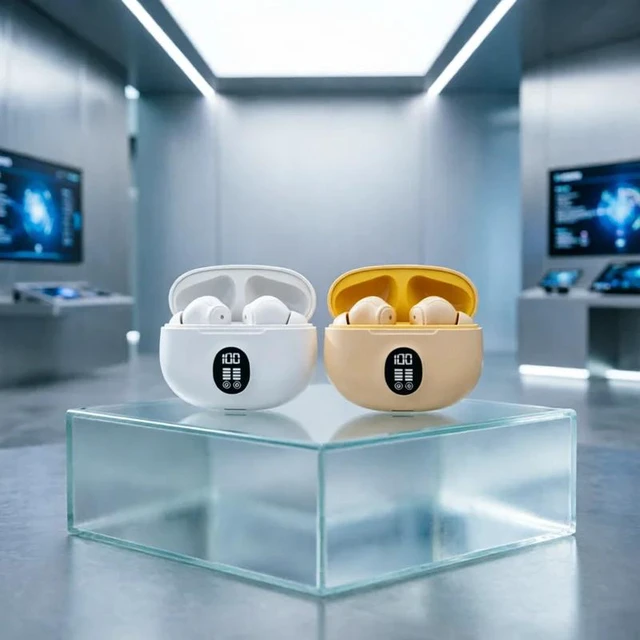 Alt view image 2 of 7 - WHITE TWS Wireless Earbuds Bluetooth 5.3 Waterproof Headphones with Mic for Smartphones Earphone TWSXX-5301-WHITE-9VCDN