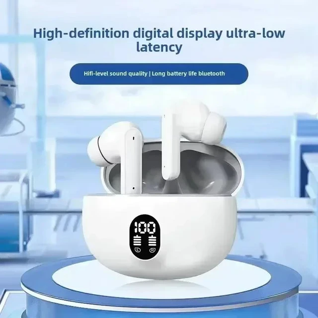 Alt view image 5 of 7 - WHITE TWS Wireless Earbuds Bluetooth 5.3 Waterproof Headphones with Mic for Smartphones Earphone TWSXX-5301-WHITE-9VCDN