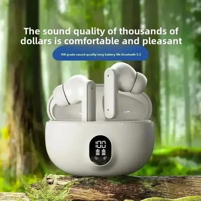 Alt view image 4 of 7 - WHITE TWS Wireless Earbuds Bluetooth 5.3 Waterproof Headphones with Mic for Smartphones Earphone TWSXX-5301-WHITE-9VCDN
