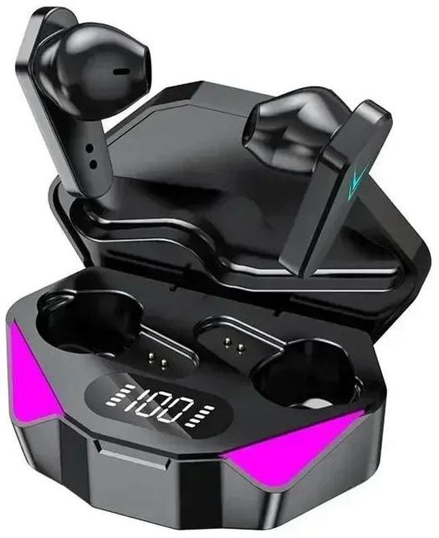 Main image of Bluetooth 5.3 Earbuds 65ms Low Latency Gaming Headphones In-Ear with Charging Case Mic Volume Control Black TWSXX-6501-black-UTSH3