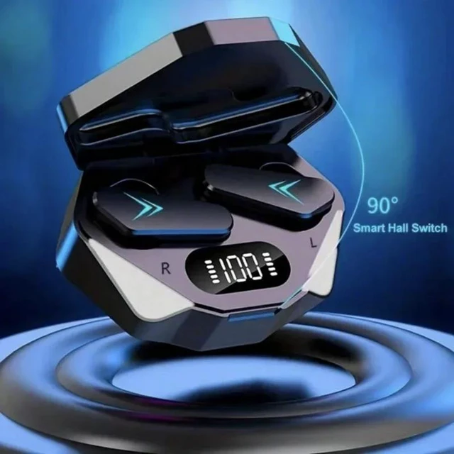 Alt view image 3 of 7 - Bluetooth 5.3 Earbuds 65ms Low Latency Gaming Headphones In-Ear with Charging Case Mic Volume Control Black TWSXX-6501-black-UTSH3