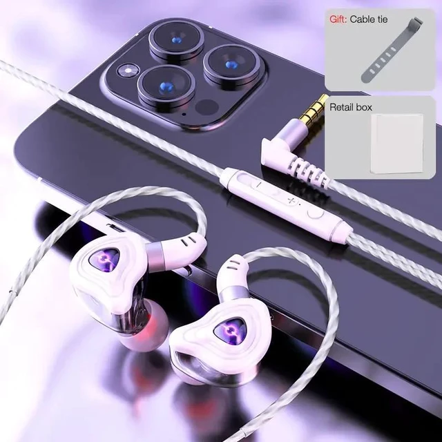 Main image of WHITE 3.5mm Wired Earphones 1.2m Cable IPX7 Waterproof Built-in Mic 32 Ohm Universal for Smartphone PC Tablet Deep Bass Stereo Sound Isolation ERDC-WH01-WHITE-34YTT