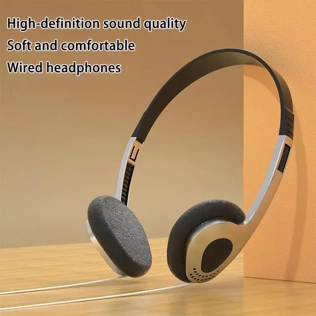 Alt view image 2 of 7 - Vintage Wired Headphones 3.5mm Audio Jack 40mm Drivers 1.2m Length Designed for Mobile Devices Laptops Nostalgic Hip Hop Sound WHITE HEAD-WH01-WHITE-E3GTC