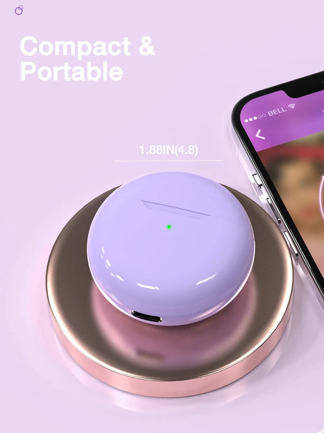 Alt view image 3 of 7 - Bks True Wireless Stereo Earbuds Bluetooth 5.3 Noise Cancelling IPX5 Waterproof In-Ear Headphones for iPhone Android CNBS-TP01