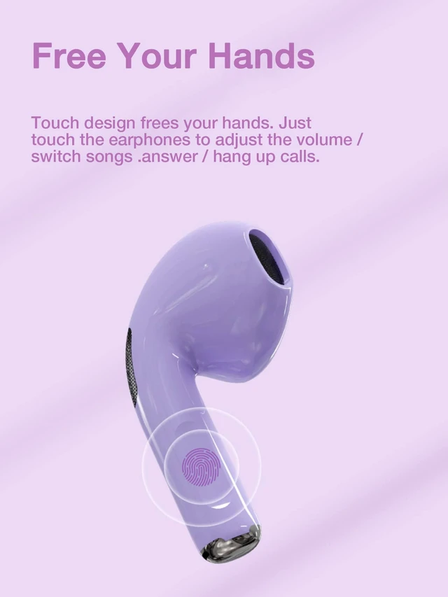 Alt view image 7 of 7 - Bks True Wireless Stereo Earbuds Bluetooth 5.3 Noise Cancelling IPX5 Waterproof In-Ear Headphones for iPhone Android CNBS-TP01