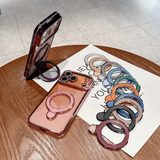 Alt view image 3 of 7 - Bks Ring Holder Anti Slip Base Adhesive Back Phone Mount Stand for Most Smartphones Suitable