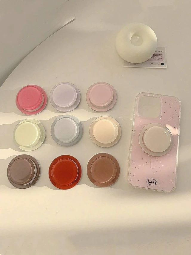 Alt view image 2 of 7 - Bks Minimalist Candy Color Magnetic Phone Holder, Expandable Air Cushion Stand, Versatile Desk Mount Compatible With iPhone Android