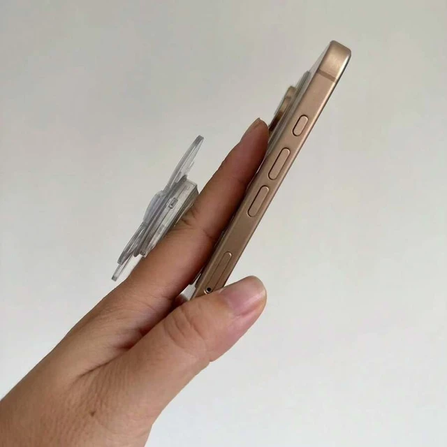 Alt view image 2 of 2 - Bks Butterfly Orchid Phone Holder Air Cushion Telescopic Stand Magnetic Desktop Grip Compatible iPhone Android