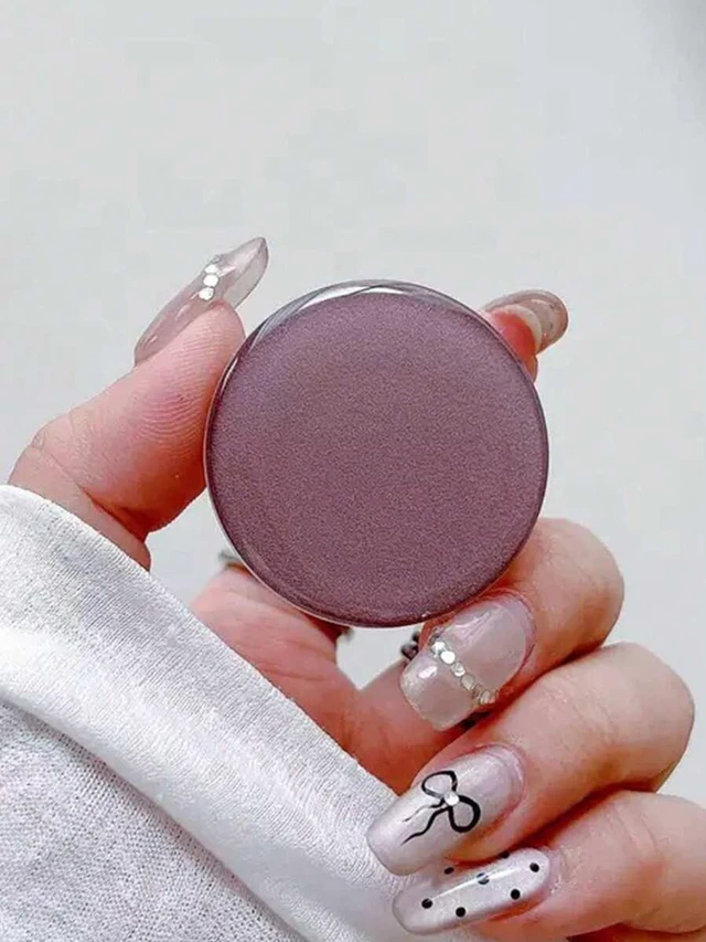 Main image of Bks Round Gradient Bubble Phone Stand, Creative Slouchy Desk Holder With Adhesive Stretchy Support For Mobile Devices