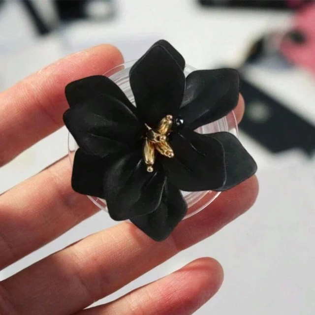 Alt view image 6 of 7 - Bks Lotus Flower Phone Stand Retractable Desktop Holder Portable Slouchy Grip Compatible iPhone Android
