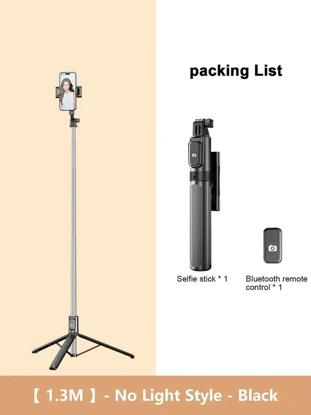 Main image of Bks 1.8m Wireless Bluetooth Selfie Stick Tripod With LED Fill Light, Multi-Function Remote Control, 360° Rotatable Phone Holder, Professional Extendable Handheld Stand For Vlog Video Recording Party P