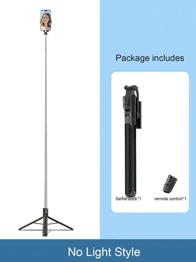 Main image of Bks 1.8m Wireless Bluetooth Selfie Stick Tripod With LED Fill Light, Multi-Function Remote Control, 360° Rotatable Phone Holder, Professional Extendable Handheld Stand For Vlog Video Recording Party P